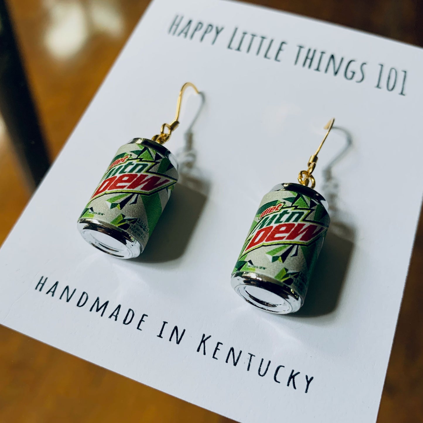 Diet Soda Can Drop Earrings/Drink Earrings/Soda Lover Gifts/Miniature Earrings/Fun Gift for Her/18K Gold Plated/Free Gift