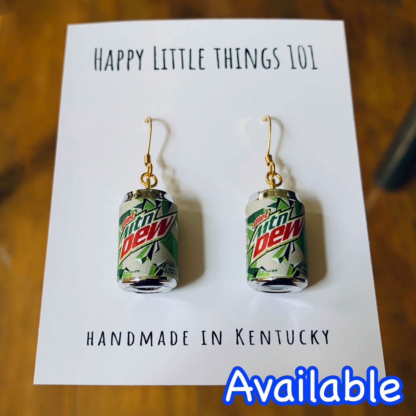 Classic Soda Can Drop Earrings/Drink Earrings/Soda Lover Gifts/Miniature Earrings/Fun Gift for Her/18K Gold Plated/Free Gift