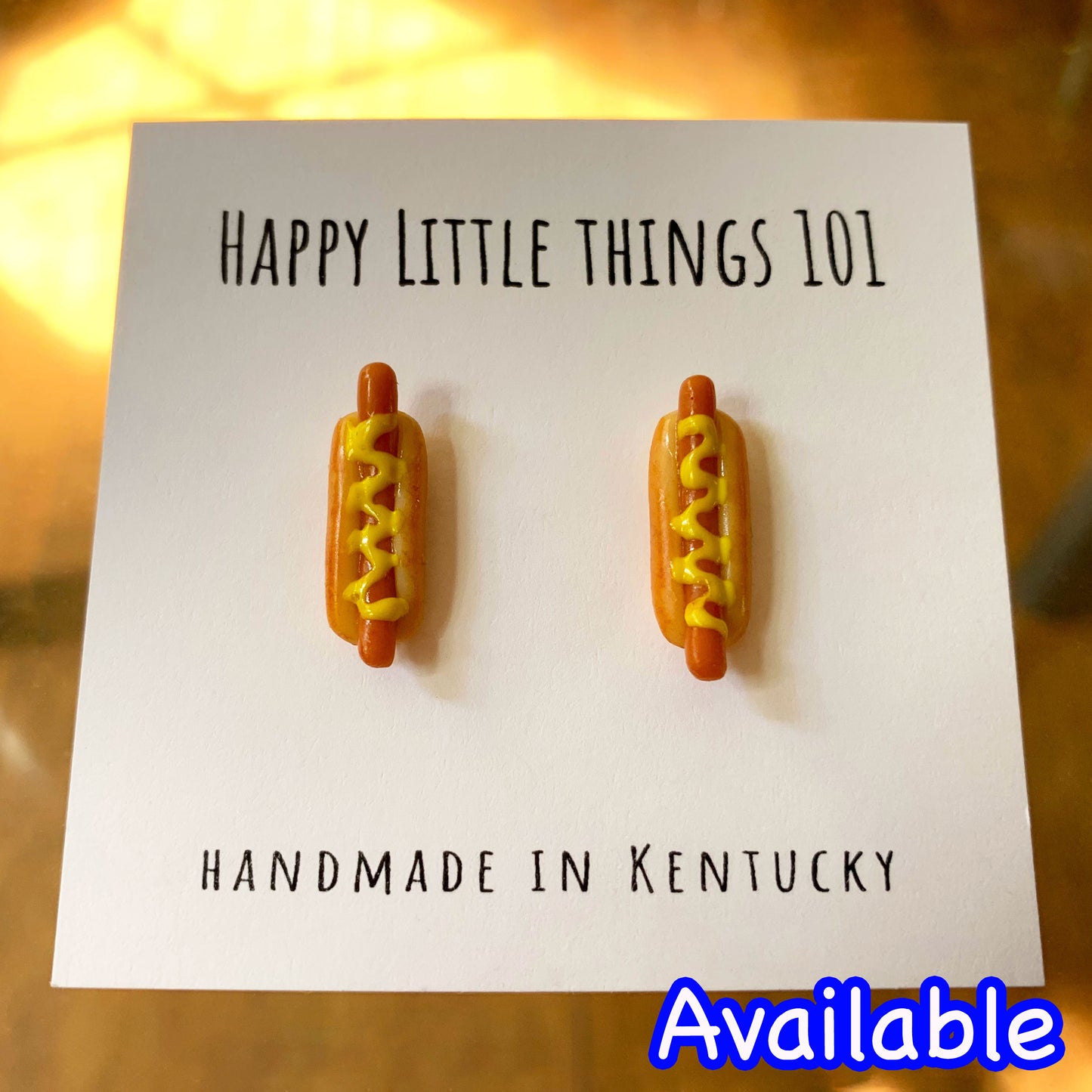 Ketchup & Mustard Dangle Earrings, Ketchup Drop Earrings, Fun Earrings, Hot Dog Party Earrings, Earrings for BBQ Party, 18K Gold Plated, Free Gift