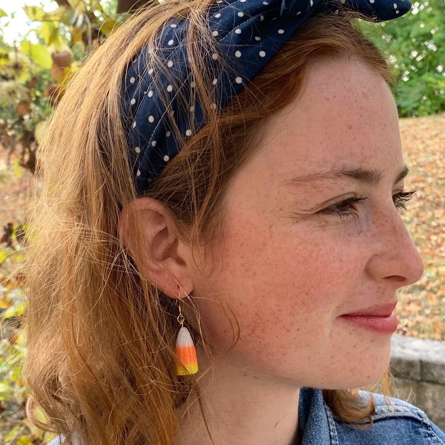 Candy Corn Earrings/Halloween Season Accessories/Candy Drop Earrings/Fall Season Gifts/Cute & Fun Gift for Her/18K Gold Plated/Free Gift Box