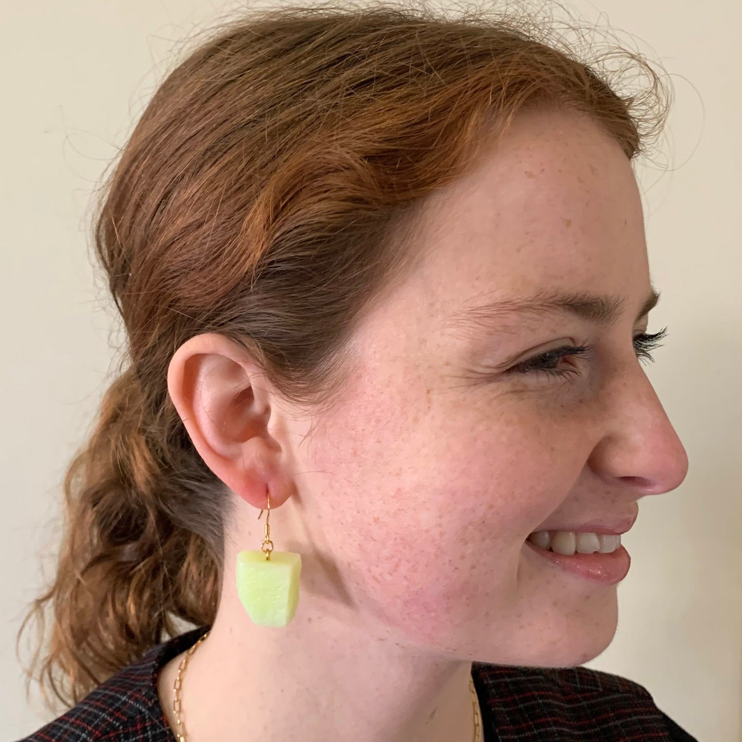 Cantaloupe Chunk Earrings/Honeydew Chunk Earrings/Watermelon Chunk Earrings/Fruit Accessories/Fun Earrings/18K Gold Plated/Free Gift Box