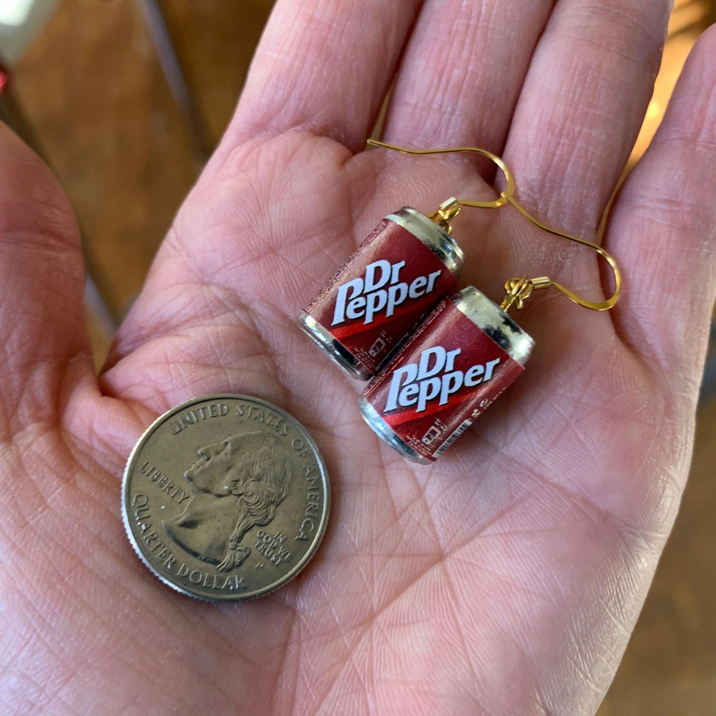 Classic Soda Can Drop Earrings/Drink Earrings/Soda Lover Gifts/Miniature earrings/Fun Gift for Her/18K Gold Plated/Free Gift Box