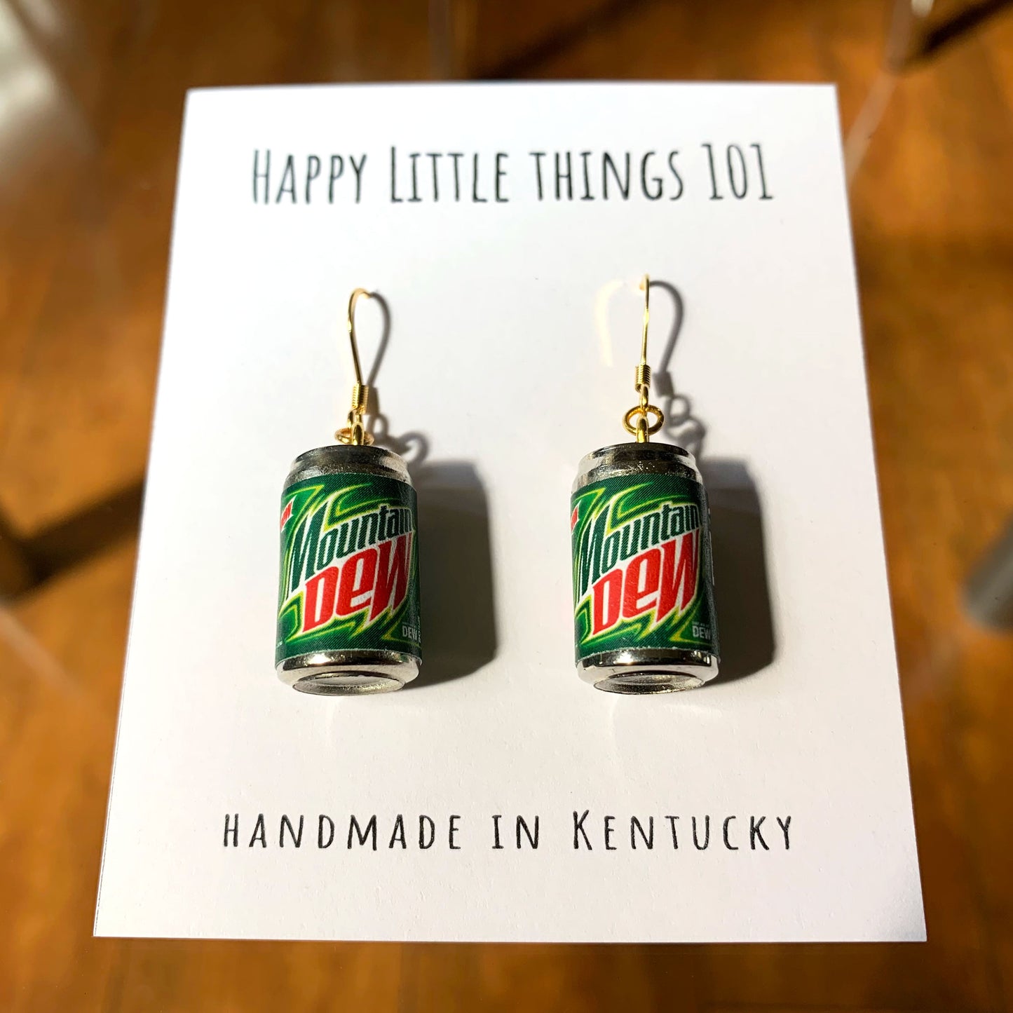 Classic Soda Can Drop Earrings/Drink Earrings/Soda Lover Gifts/Miniature Earrings/Fun Gift for Her/18K Gold Plated/Free Gift/Free Gift Box