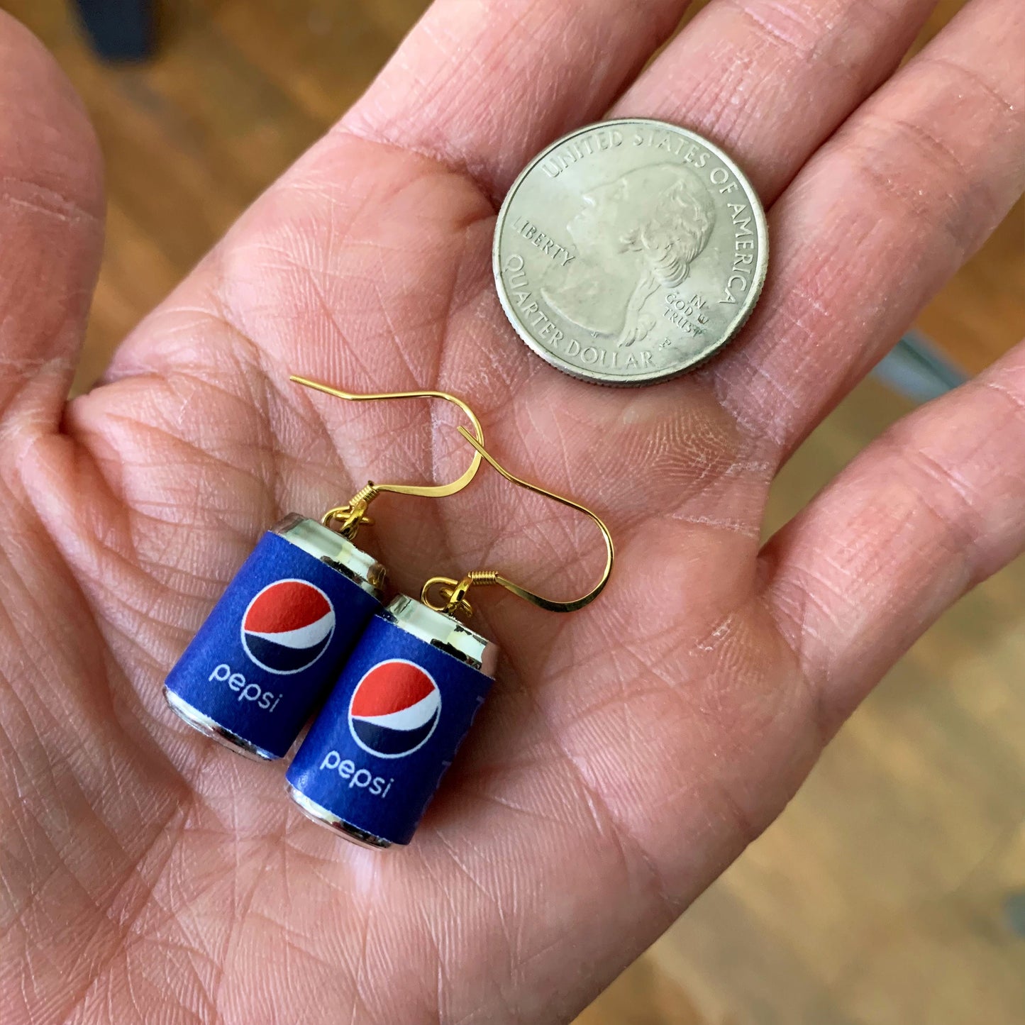 Soda Can Drop Earrings/Diet Soda Can Earrings/Soda Lover Gifts/Miniature earrings/Fun Gift for Her/18K Gold Plated/Free Gift Box