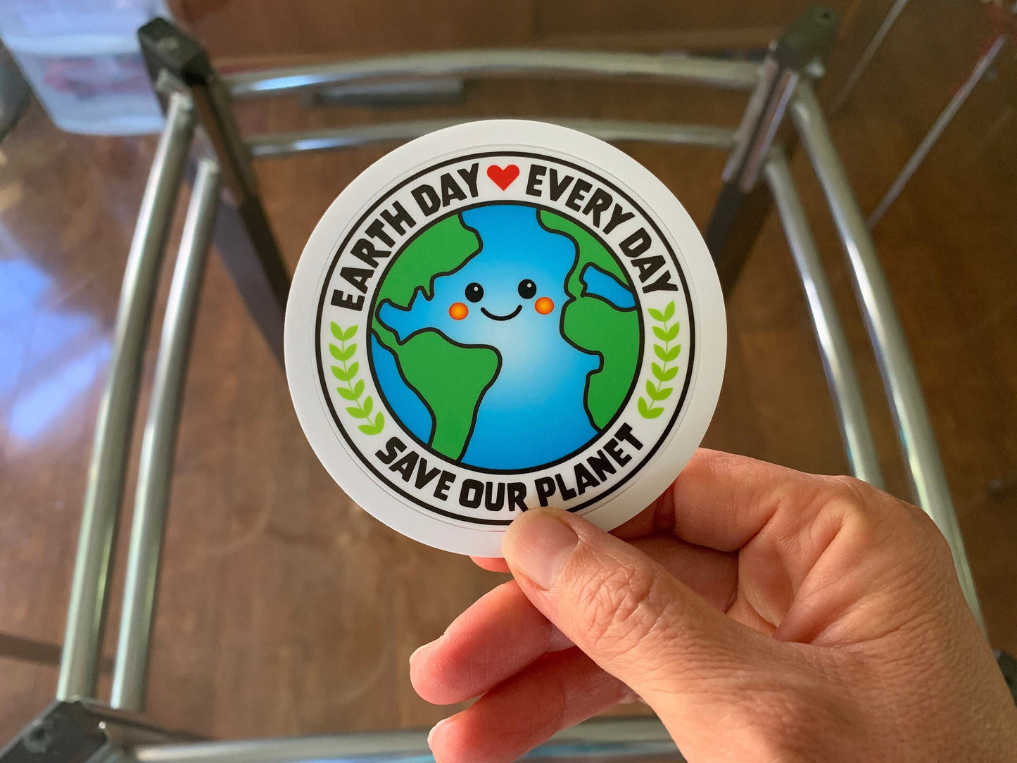 Earth Day Sticker/Earth Day Every Day Sticker/Eco Friendly Soft Matte Sticker 3"/Waterproof Sticker/Save the Planet/Nature Lover Gift