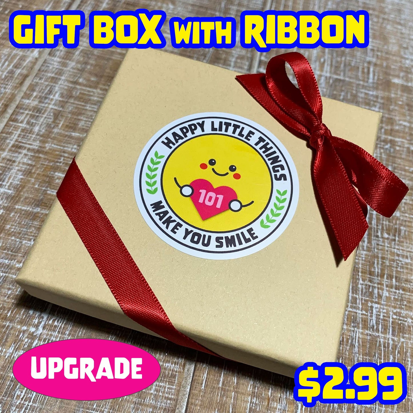 Upgrade 1pc Extra Large Gift Box with Lid/A Gift Ribbon Upgrade with Free Gift Box/Gift Wrap Option