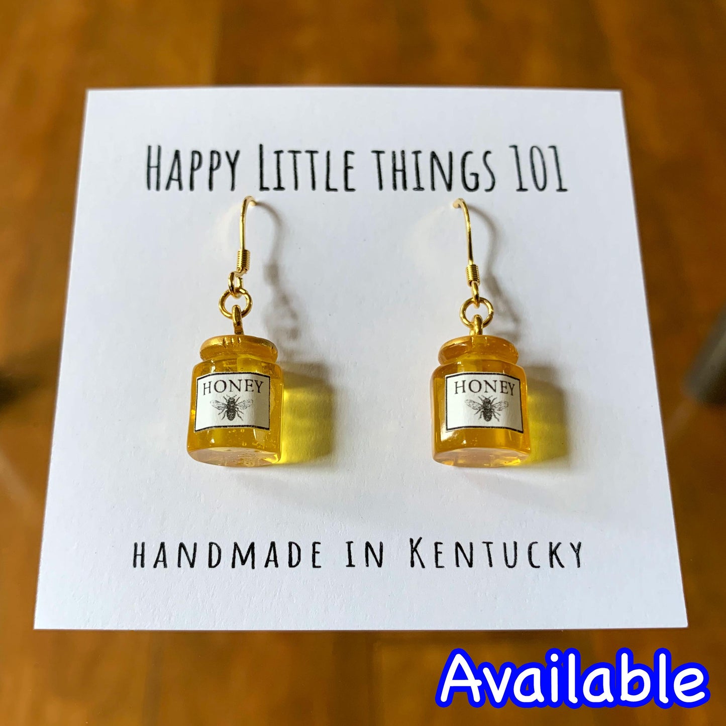 Marmalade Jam Jar Drop Earrings/Faux Jam Earrings/Orange Jam Earrings/Marmalade Jam Lover Gift for Her/Gold Plated/Free Gift Box