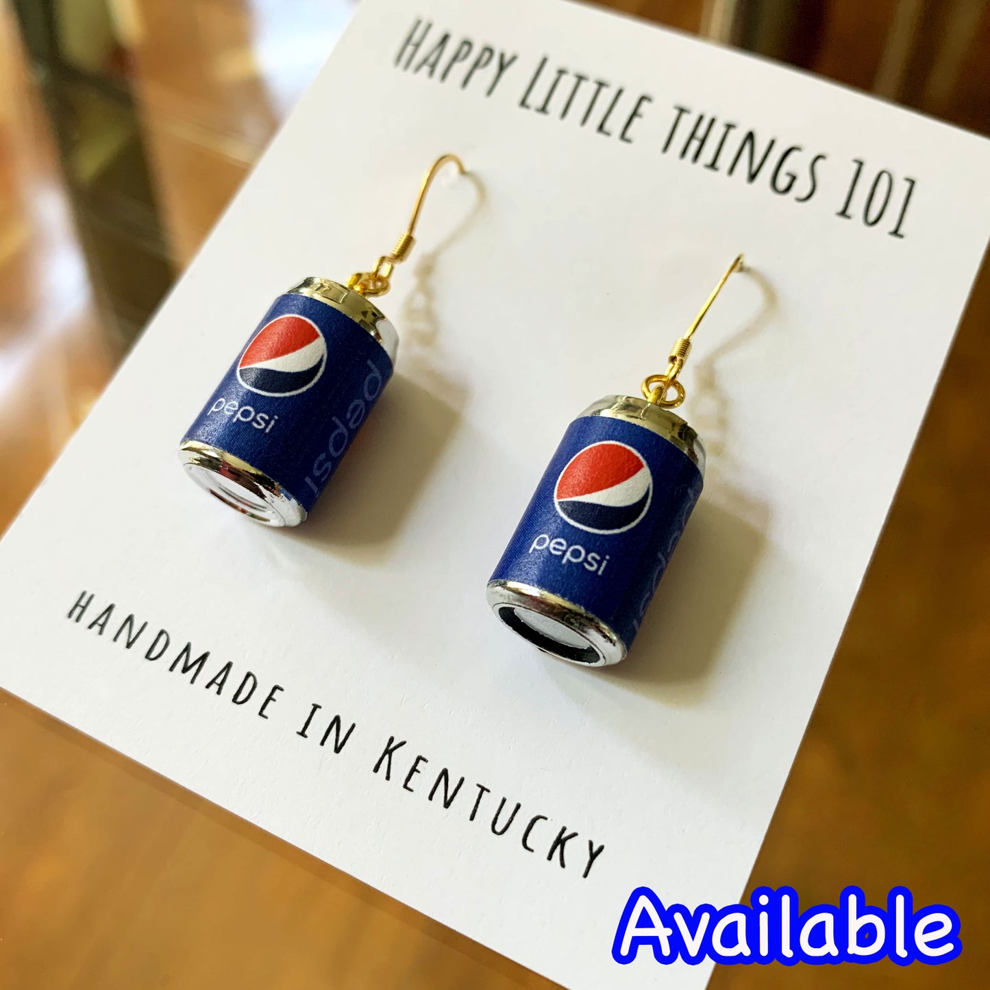 Classic Soda Can Drop Earrings/Soda Can Dangle Earrings/Soda Lover Gifts/Miniature earrings/Fun Gift for Her/18K Gold Plated/Free Gift