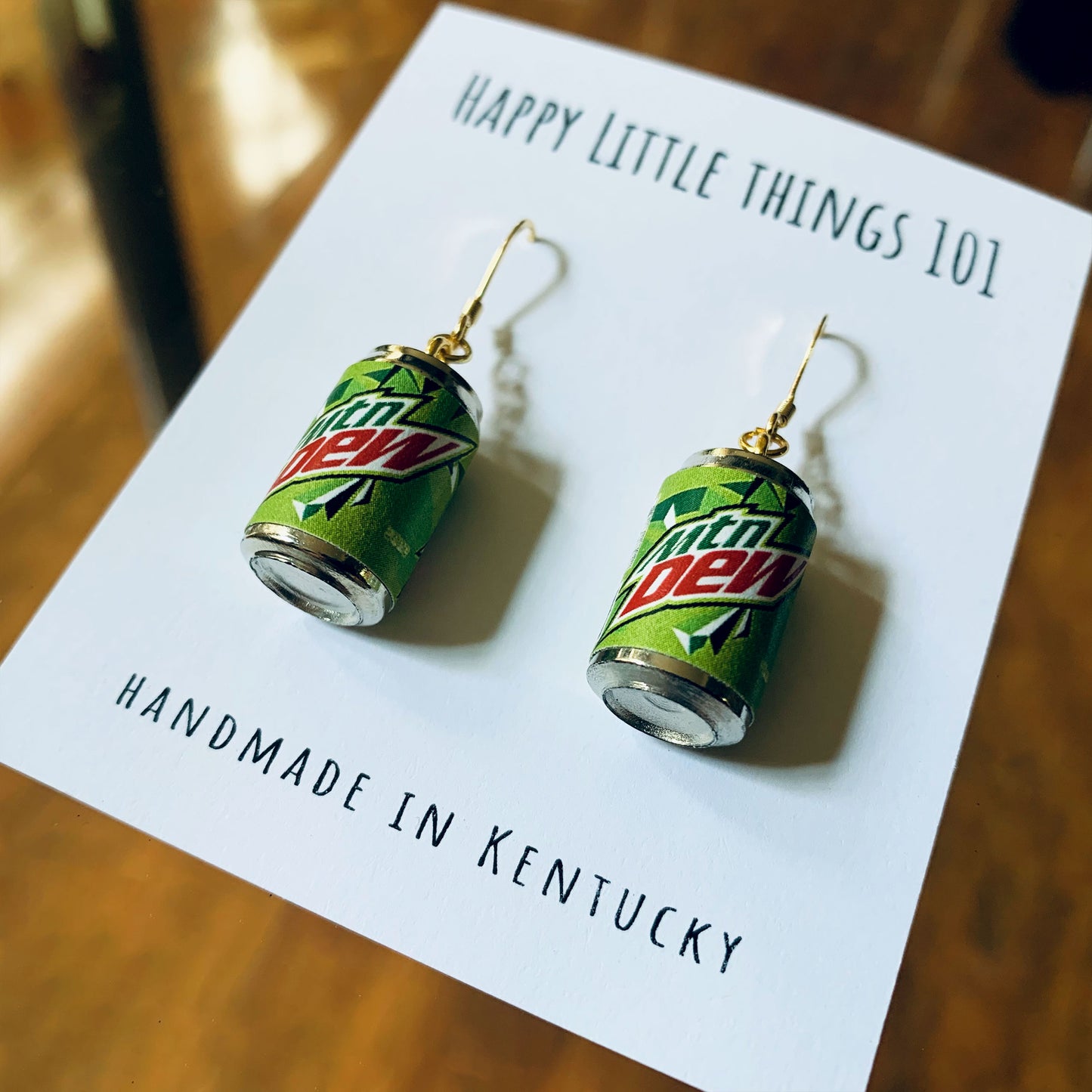 Classic Soda Can Drop Earrings/Drink Earrings/Soda Lover Gifts/Miniature Earrings/Fun Gift for Her/18K Gold Plated/Free Gift