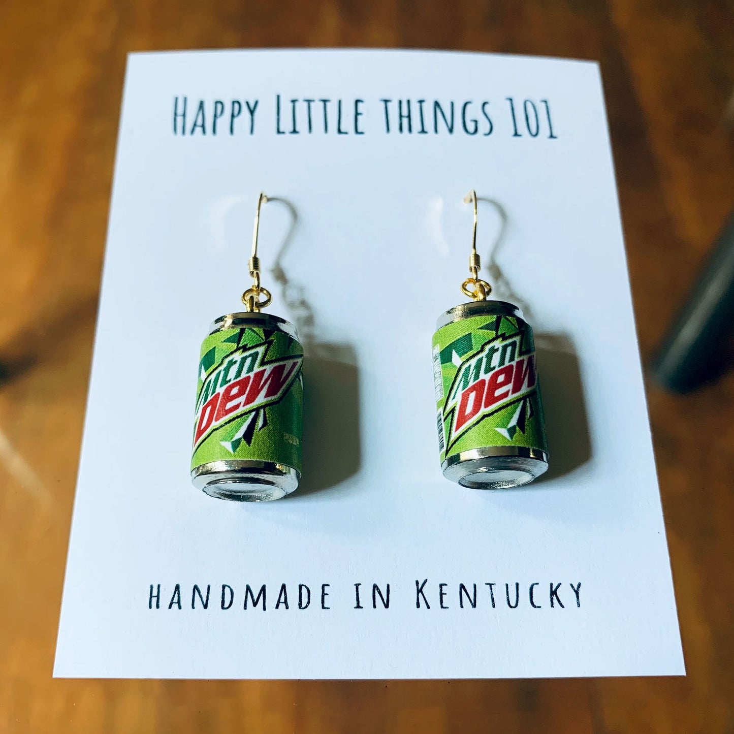 Classic Soda Can Drop Earrings/Drink Earrings/Soda Lover Gifts/Miniature Earrings/Fun Gift for Her/18K Gold Plated/Free Gift