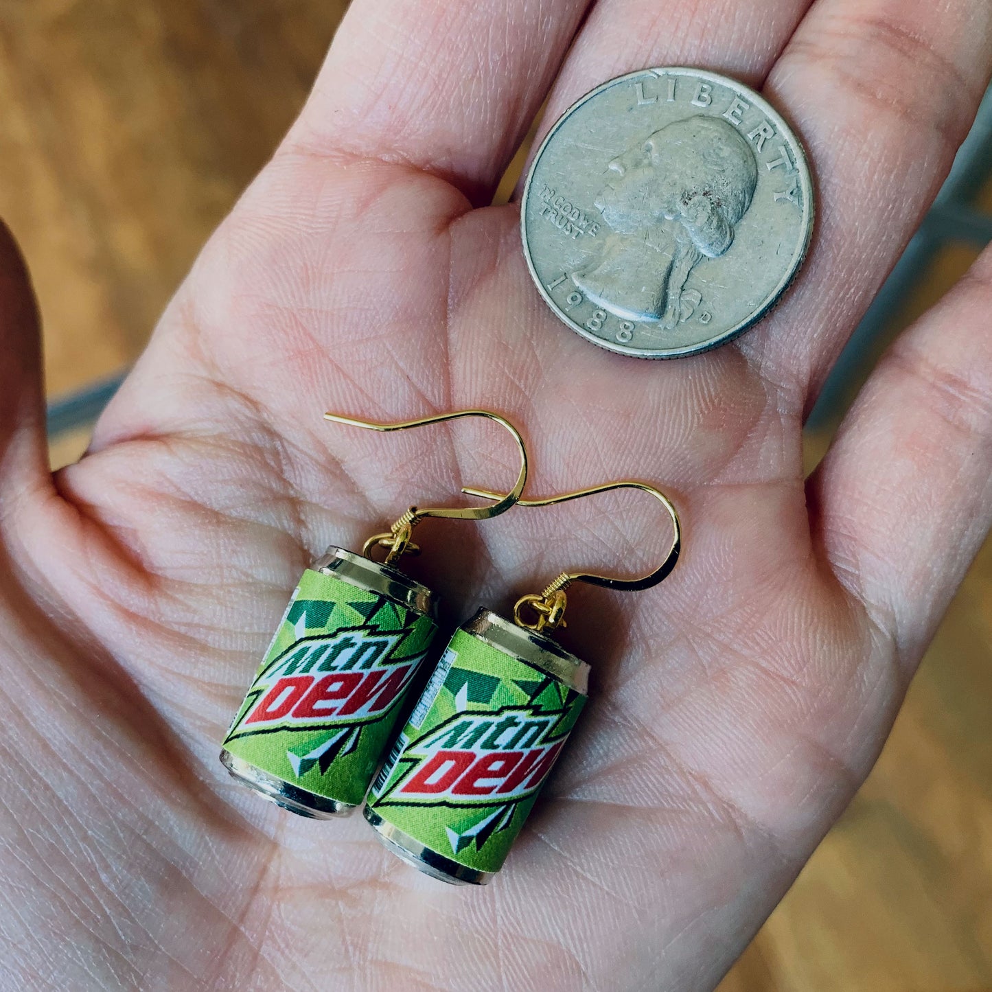 Classic Soda Can Drop Earrings/Drink Earrings/Soda Lover Gifts/Miniature Earrings/Fun Gift for Her/18K Gold Plated/Free Gift