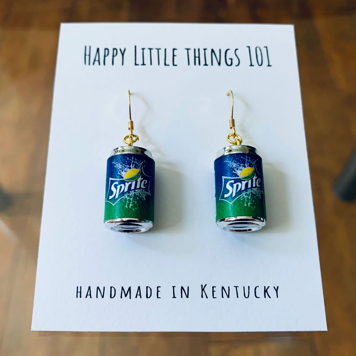 Classic Soda Can Drop Earrings/Soda Can Dangle Earrings/Soda Lover Gifts/Miniature earrings/Fun Gift for Her/18K Gold Plated/Free Gift