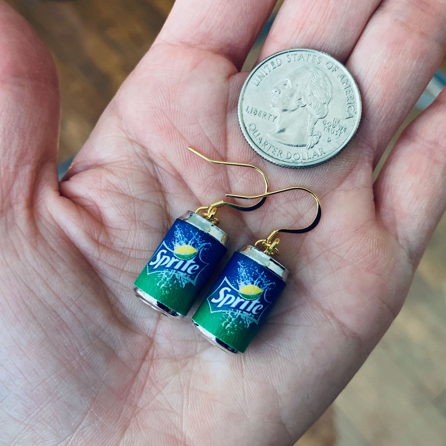 Classic Soda Can Drop Earrings/Soda Can Dangle Earrings/Soda Lover Gifts/Miniature earrings/Fun Gift for Her/18K Gold Plated/Free Gift