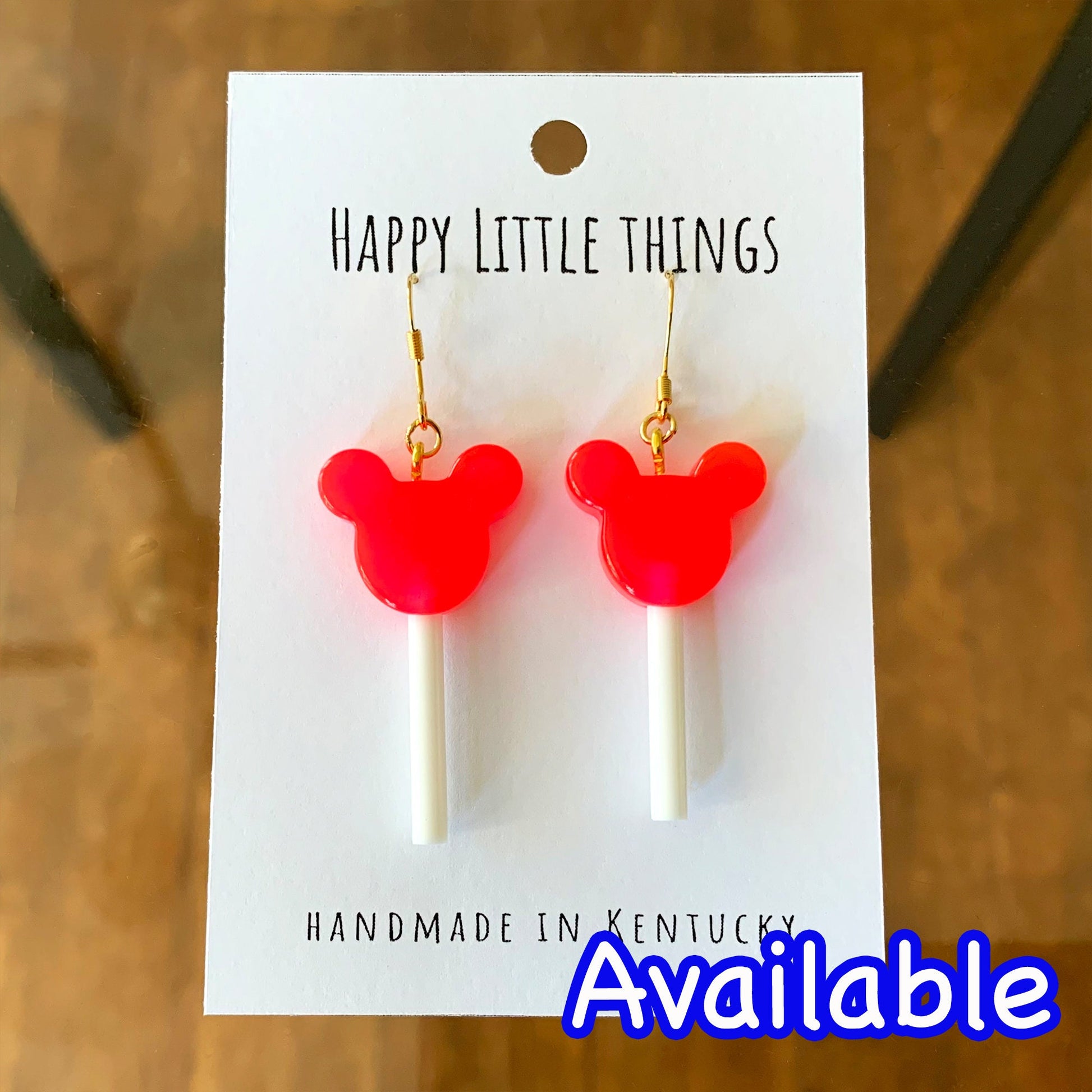 Mickey & Minnie Mouse Cupcake Earrings/Cute and Fun Earrings/Disney Lover Gift for Her/Sweets Earrings/18K Gold Plated/Free Gift Box